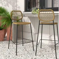 TOV Furniture Lucy Oak Finish Outdoor Counter Stool