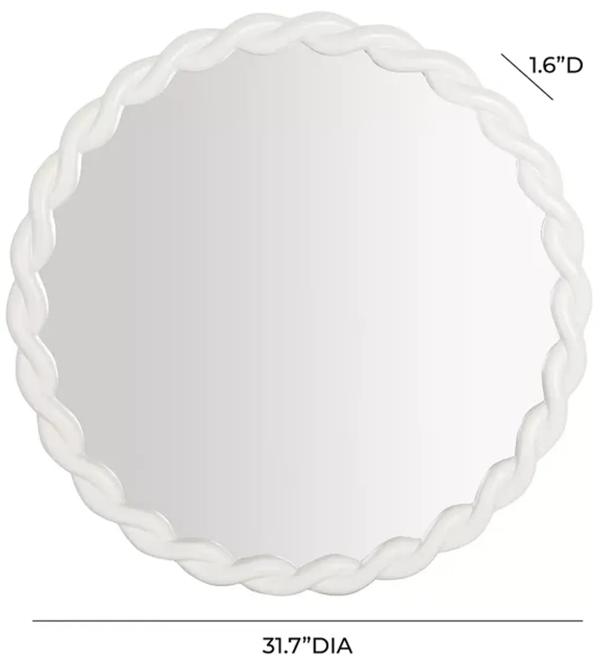 TOV Furniture Agnes Cream Round Mirror