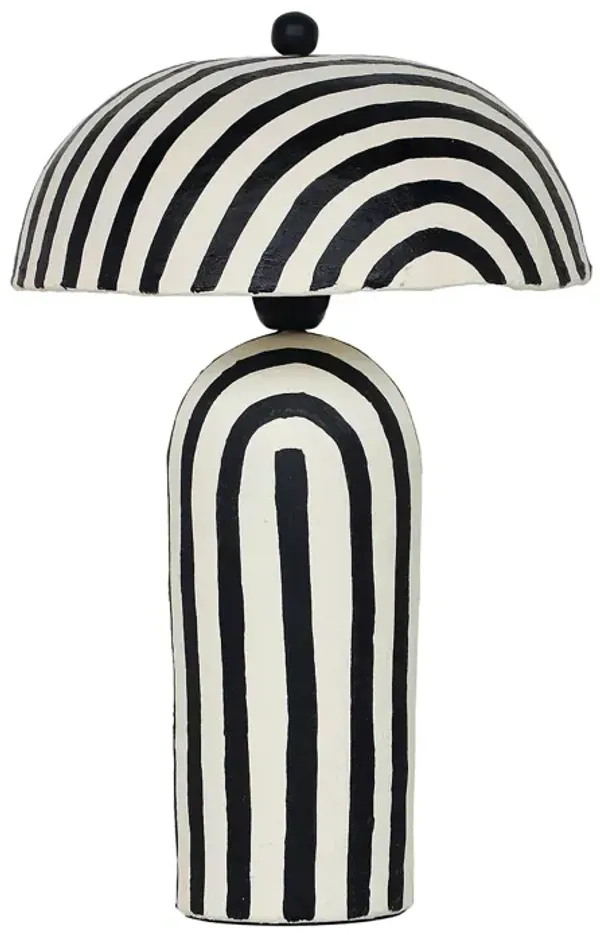 TOV Furniture Maiori Striped Papier Mache Table Lamp