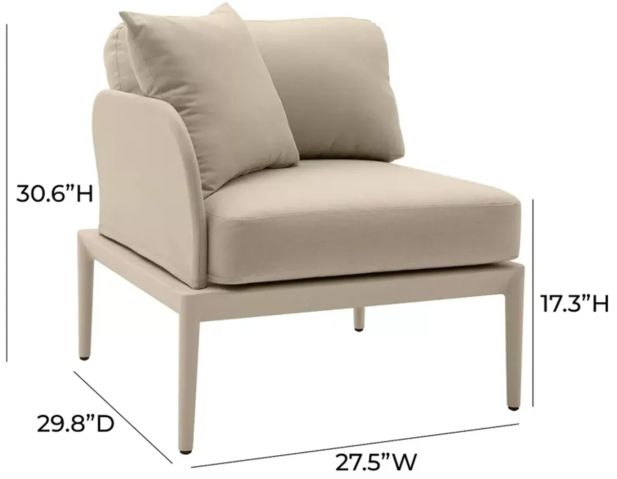 TOV Furniture Kapri Taupe Modular Outdoor LAF Corner Seat