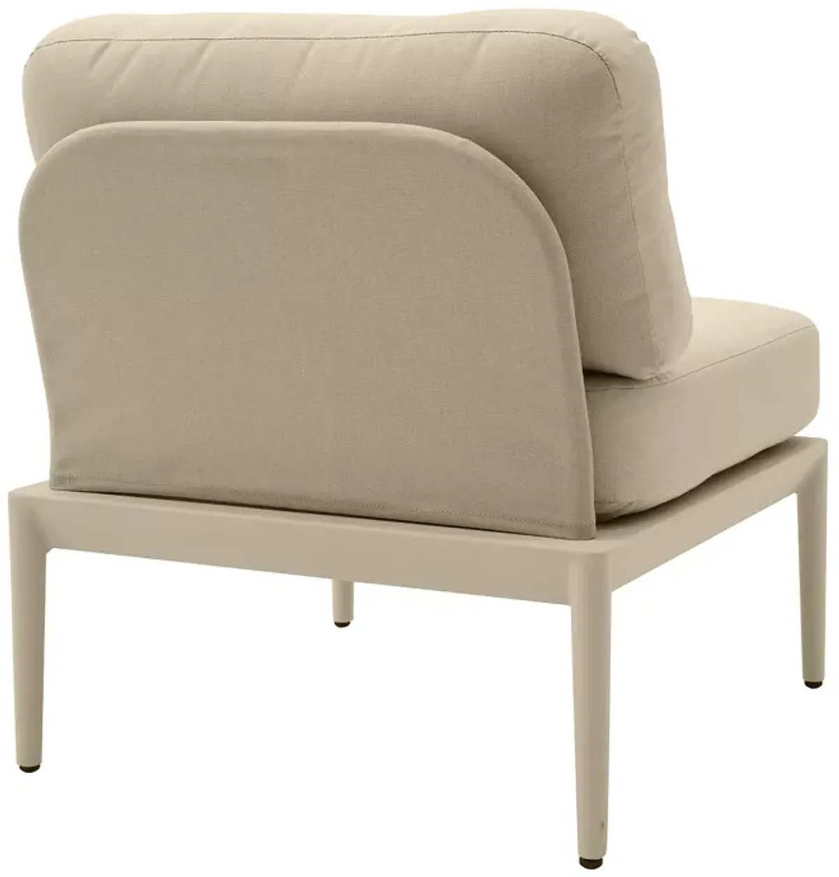 TOV Furniture Kapri Taupe Modular Outdoor Armless Chair