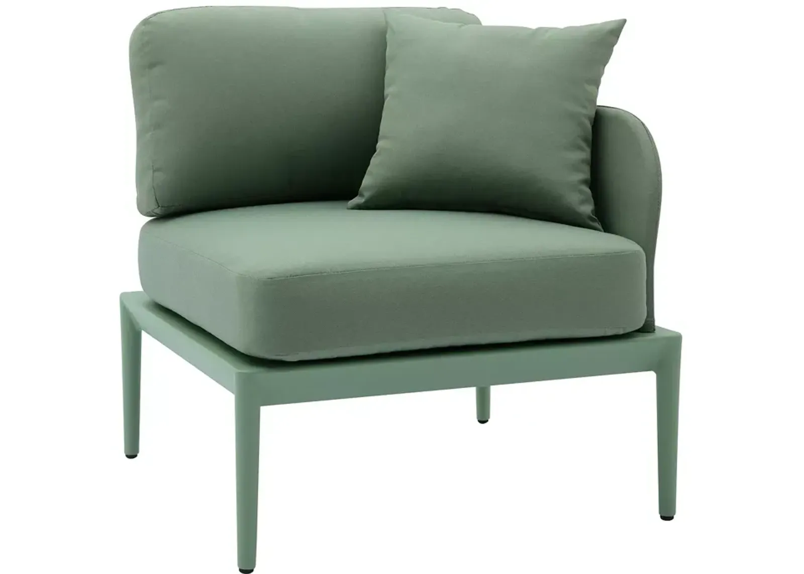 TOV Furniture Kapri Moss Green Modular Outdoor RAF Corner Seat