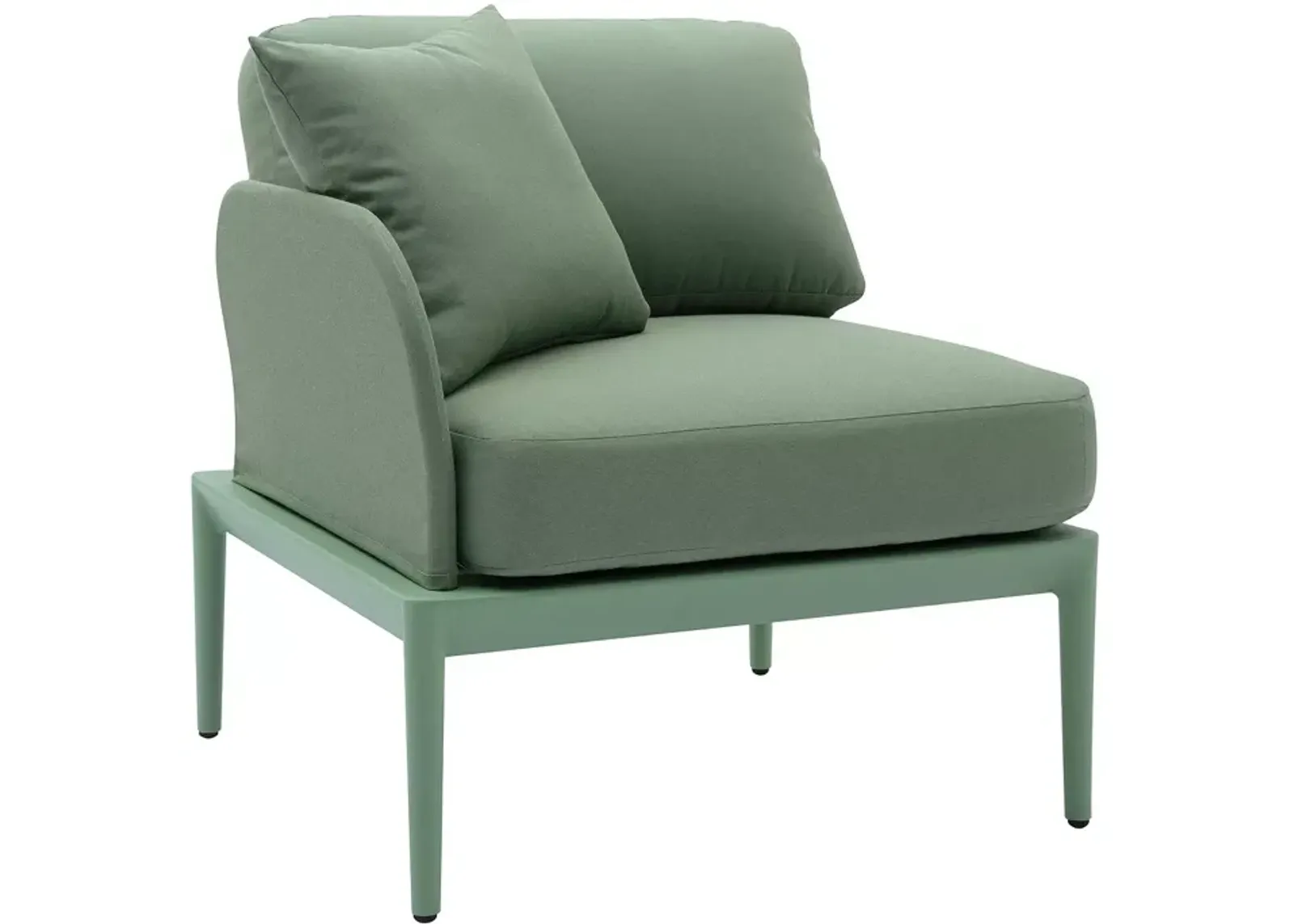 TOV Furniture Kapri Moss Green Modular Outdoor LAF Corner Seat