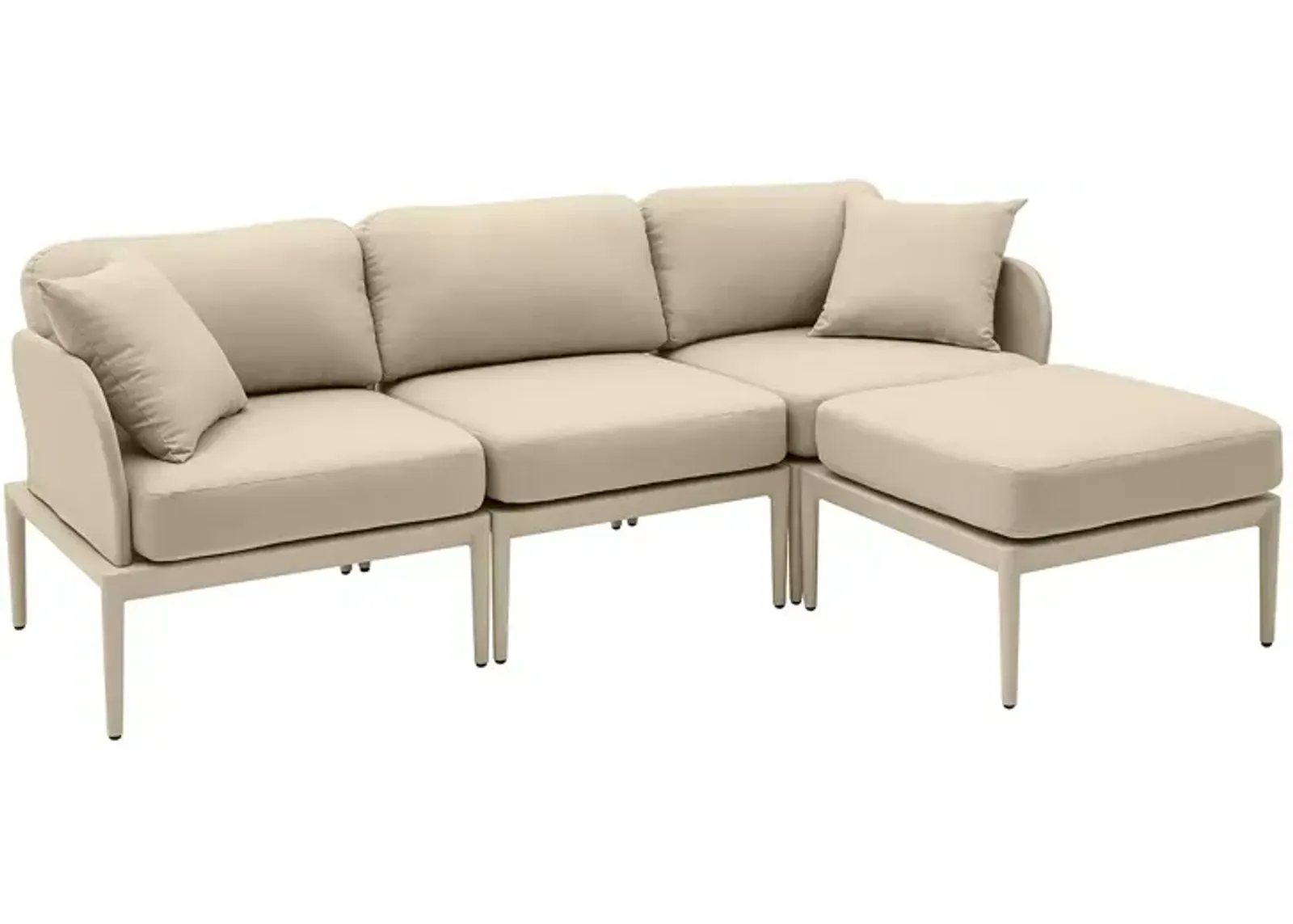 TOV Furniture Kapri Taupe Modular Outdoor Sectional