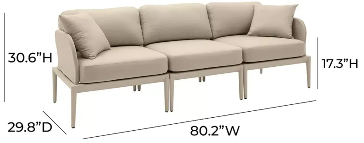 TOV Furniture Kapri Taupe Modular Outdoor Sofa