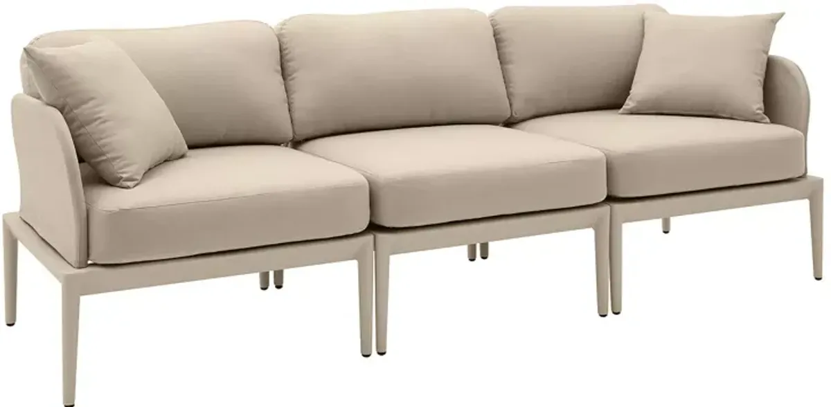 TOV Furniture Kapri Taupe Modular Outdoor Sofa