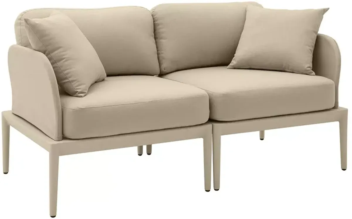 TOV Furniture Kapri Taupe Modular Outdoor Loveseat