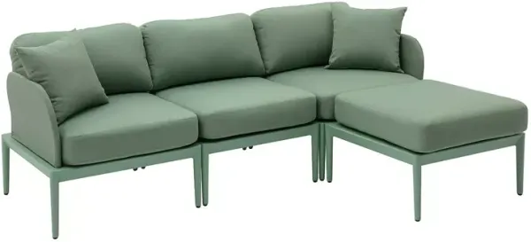 TOV Furniture Kapri Moss Green Modular Outdoor Sectional