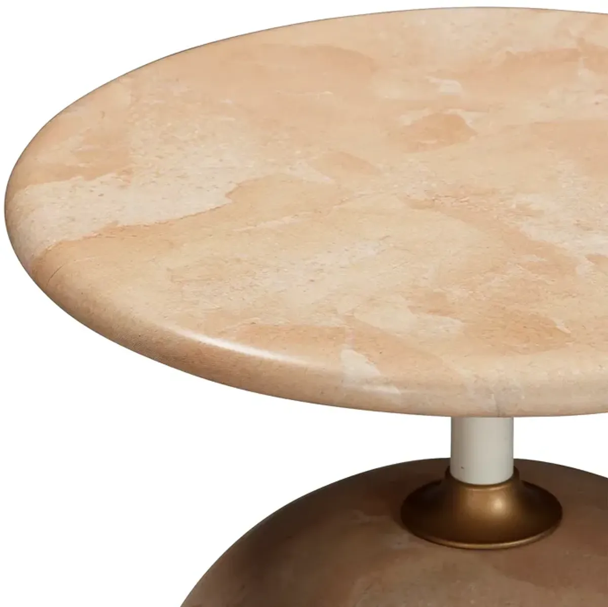 TOV Furniture Mire Rose Faux Marble Side Table