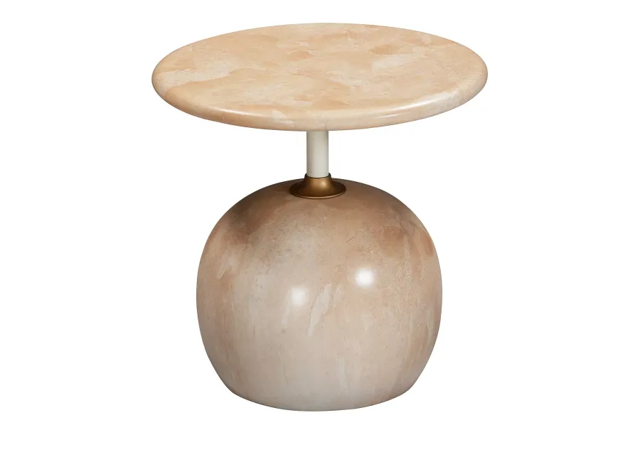 TOV Furniture Mire Rose Faux Marble Side Table