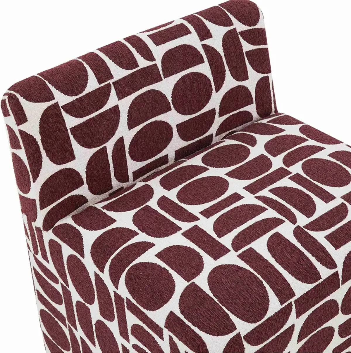 TOV Furniture Pippa Geometric Jacquard Weave Stool