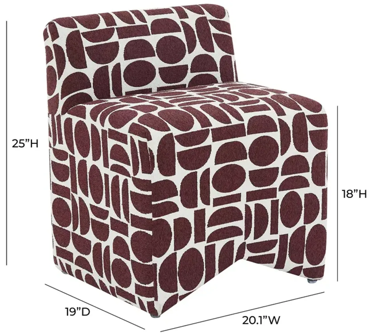 TOV Furniture Pippa Geometric Jacquard Weave Stool