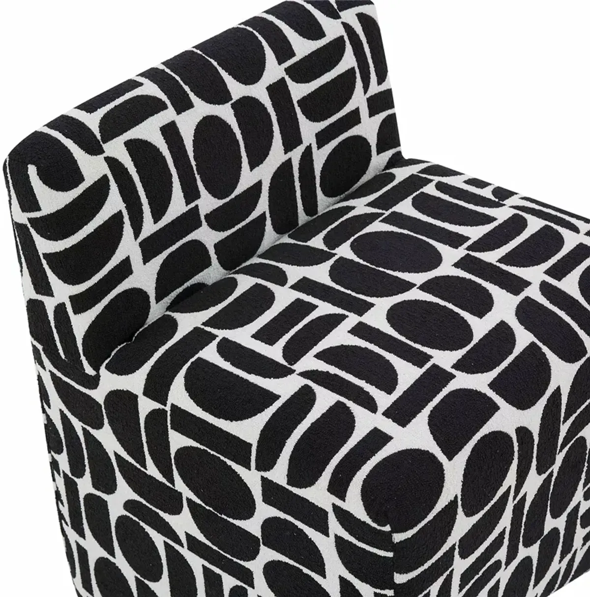 TOV Furniture Pippa Geometric Jacquard Weave Stool