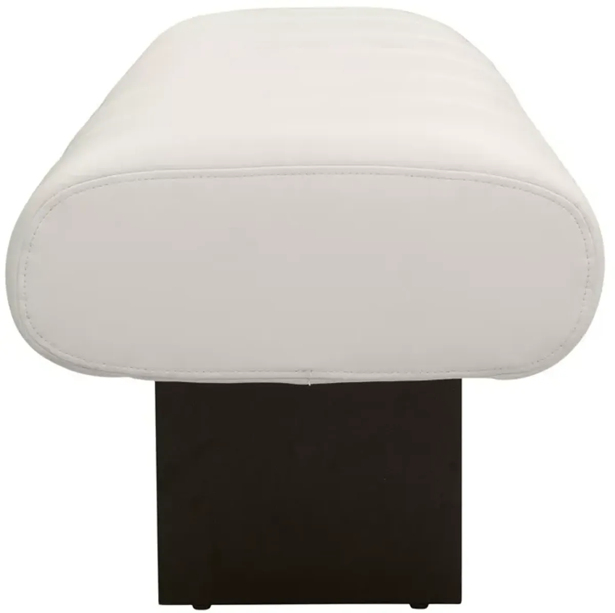 TOV Furniture Karol Cream Faux Leather Bench