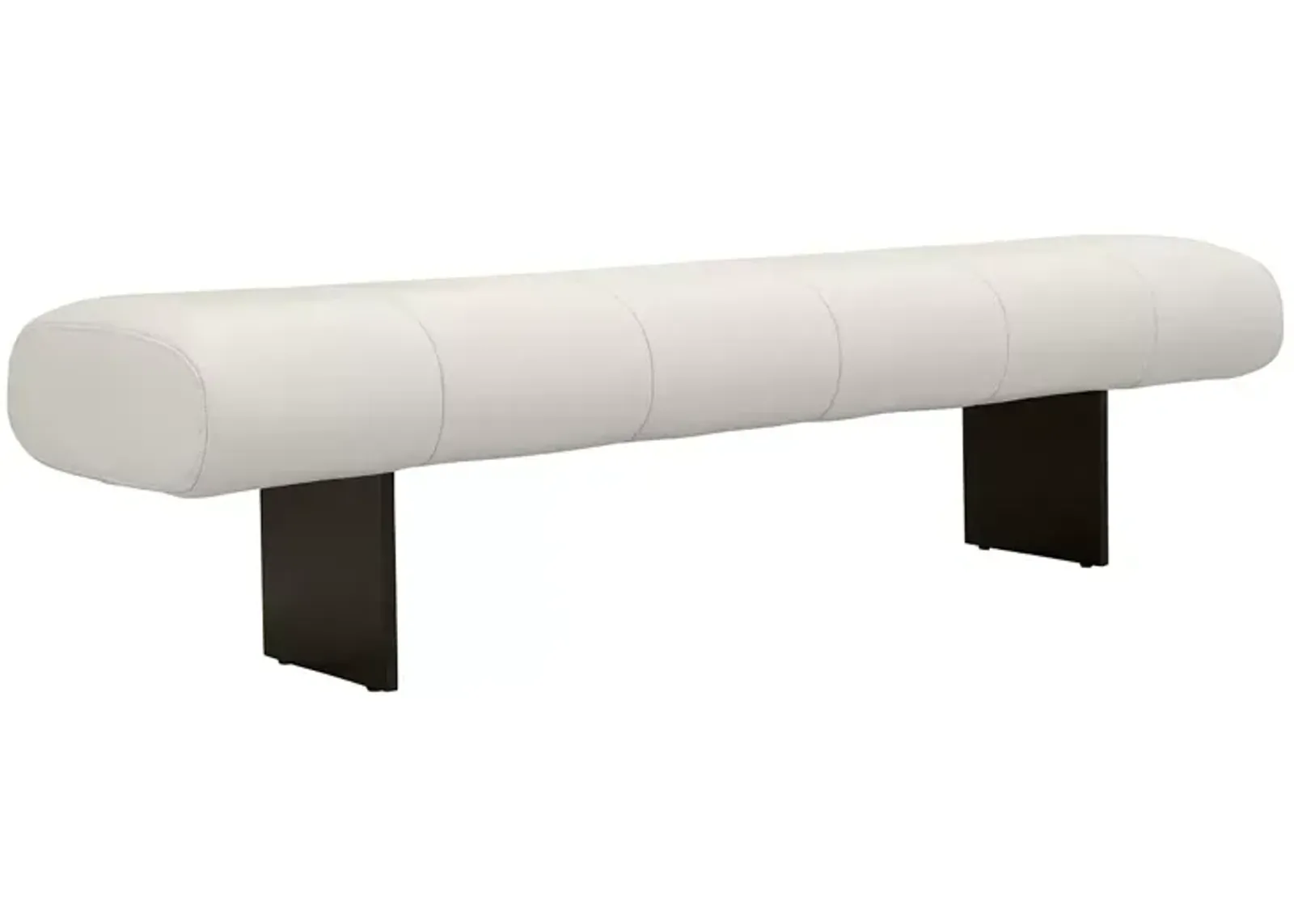 TOV Furniture Karol Cream Faux Leather Bench