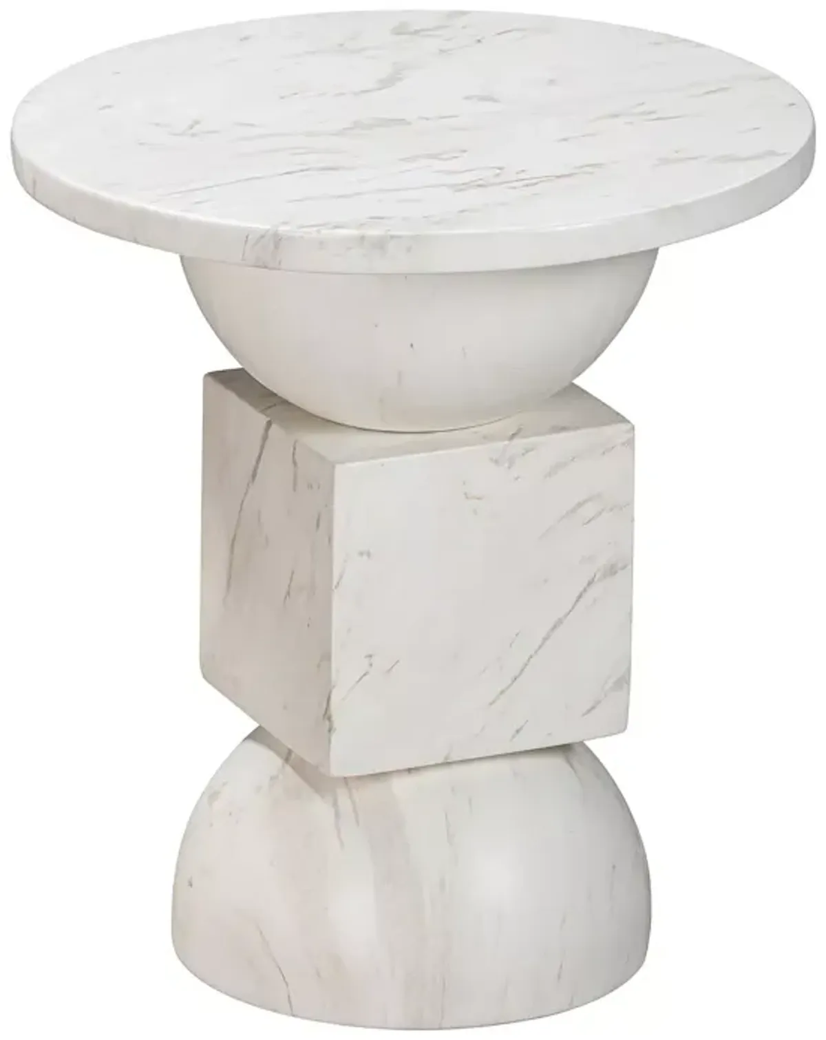 TOV Furniture Chip Marble Print Indoor / Outdoor Side Table