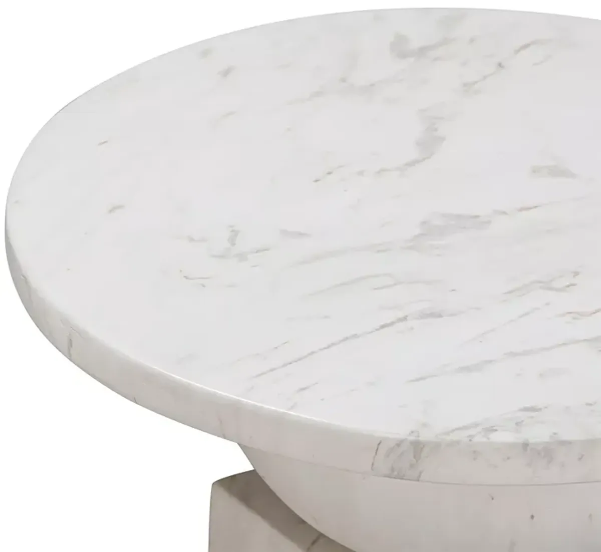 TOV Furniture Chip Marble Print Indoor / Outdoor Side Table