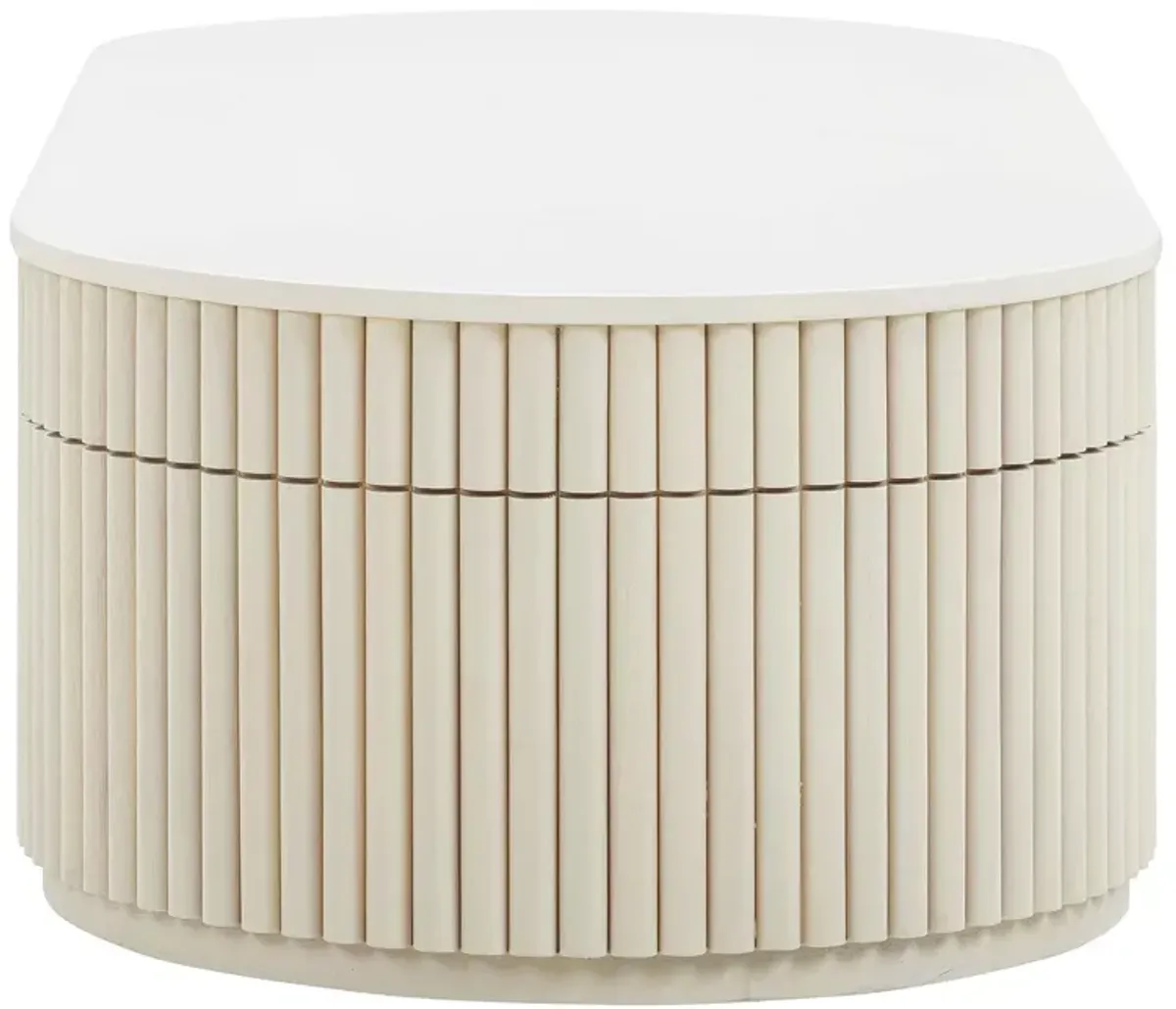 TOV Furniture Bella Cream Oval Coffee Table