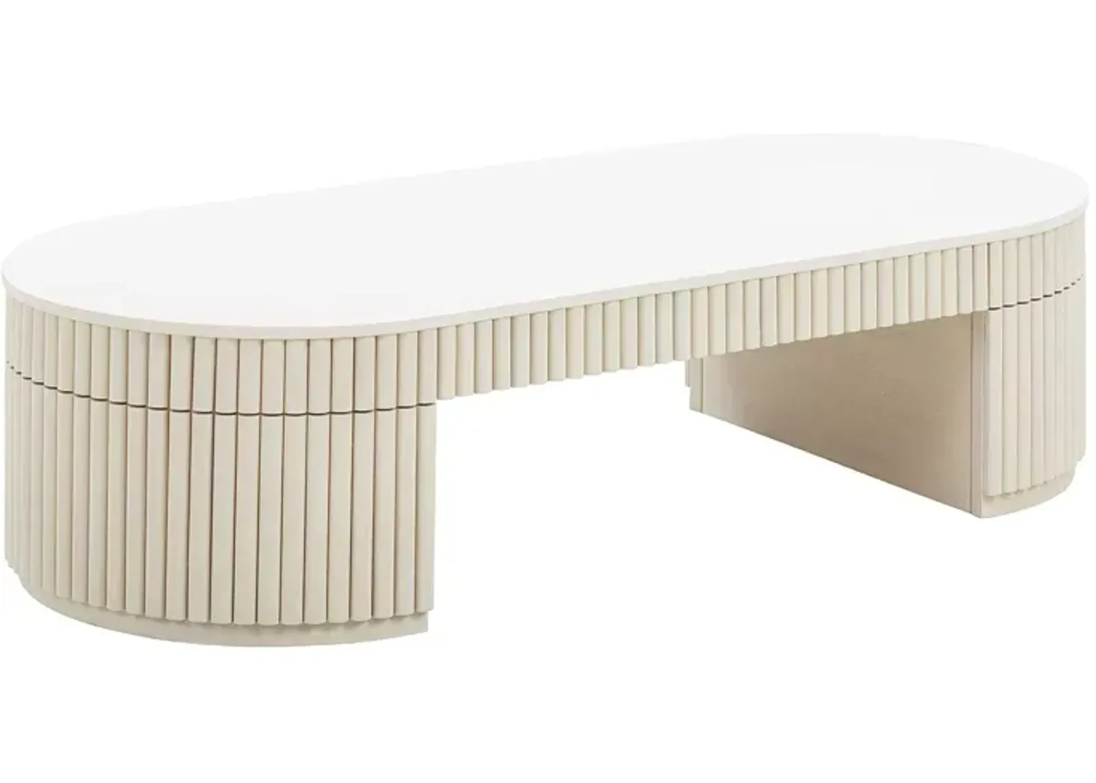 TOV Furniture Bella Cream Oval Coffee Table