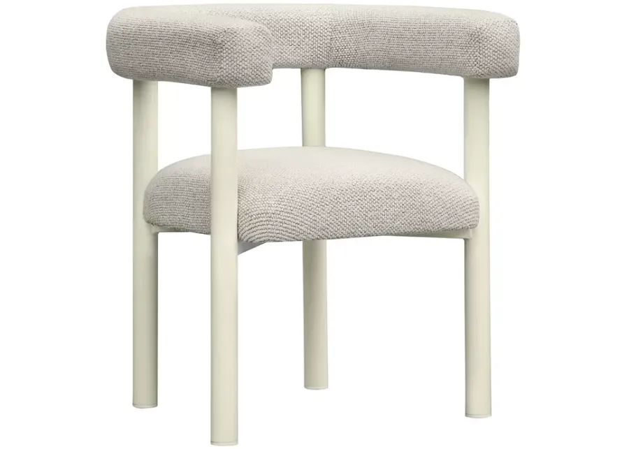 TOV Furniture Jackie Cream Outdoor Textured Dining Chair