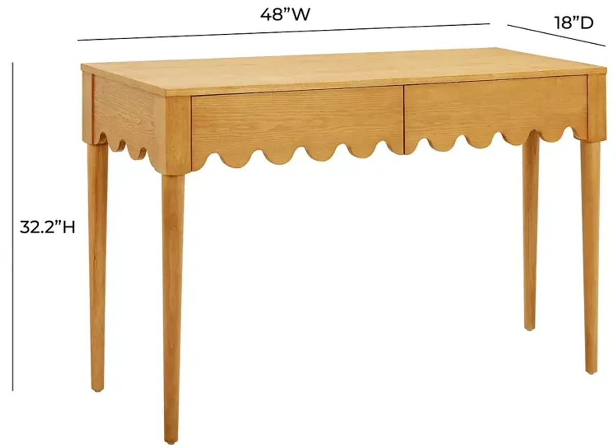 TOV Furniture Oodle Natural Ash 2-Drawer Desk