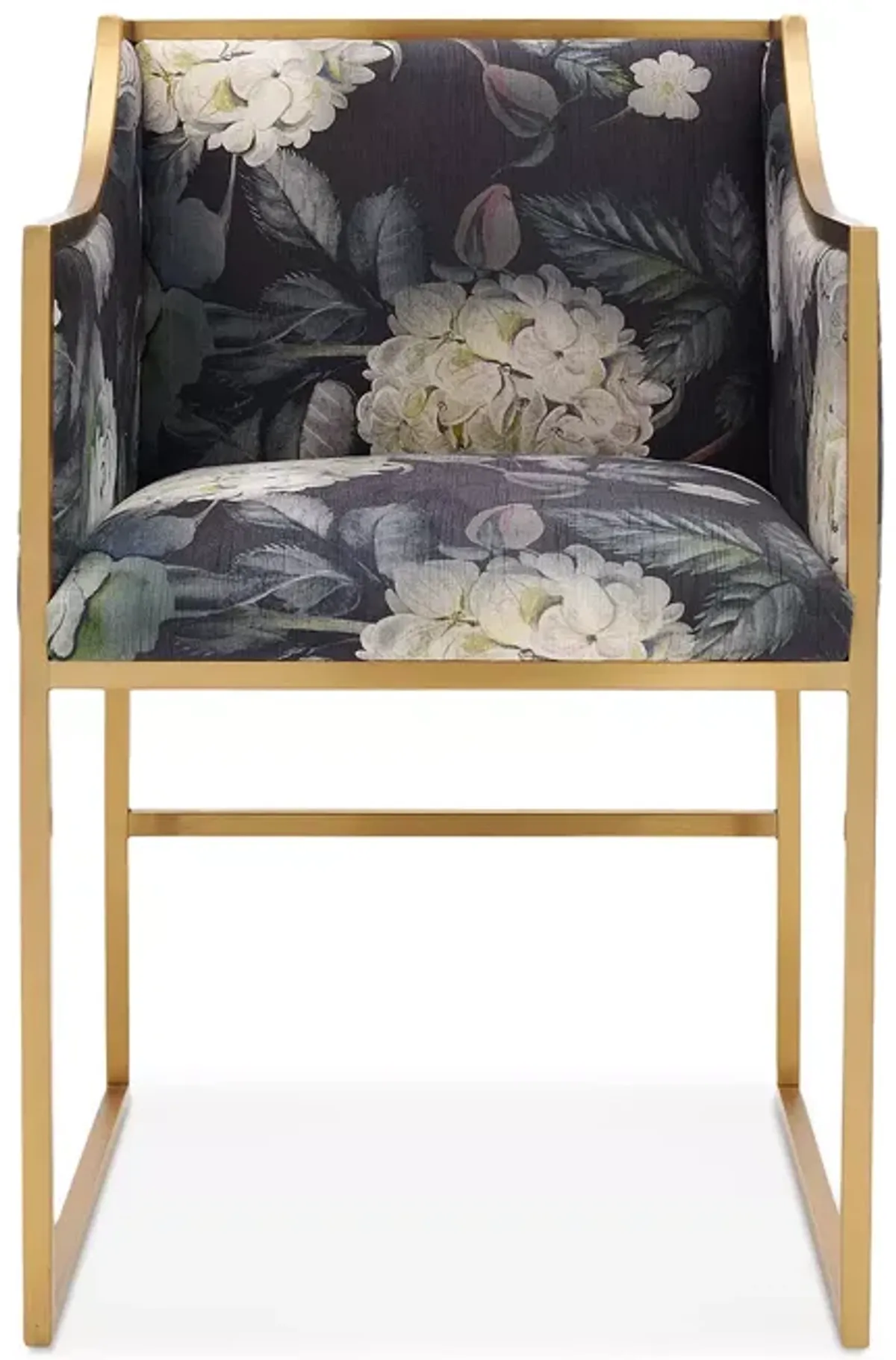 TOV Furniture Atara Floral Velvet Gold Tone Frame Chair