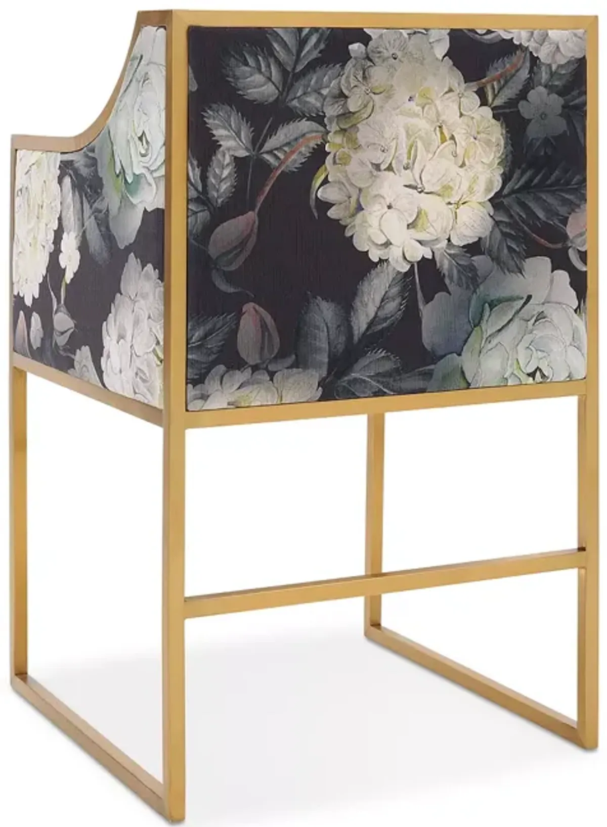 TOV Furniture Atara Floral Velvet Gold Tone Frame Chair