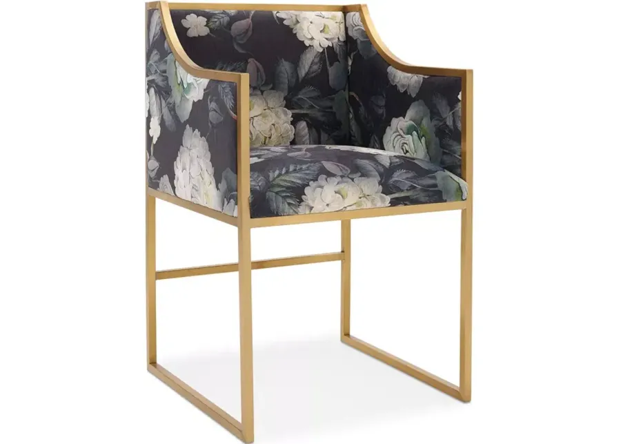 TOV Furniture Atara Floral Velvet Gold Tone Frame Chair