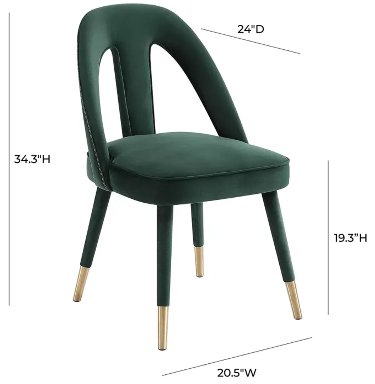 TOV Furniture Petra Velvet Side Chair