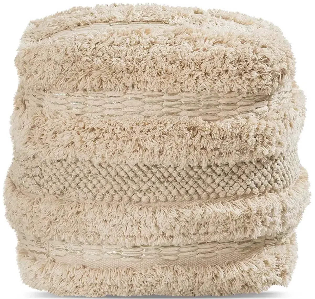 TOV Furniture Yorba Cotton Pouf