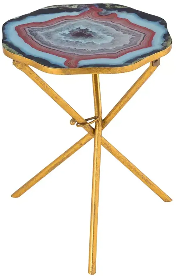 TOV Furniture Lava Blue Agate Side Table