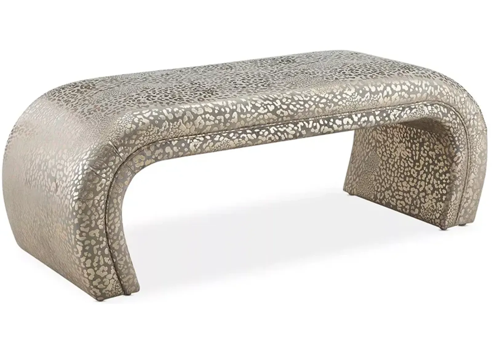 TOV Furniture Kenya Gilded Leopard Pattern Bench