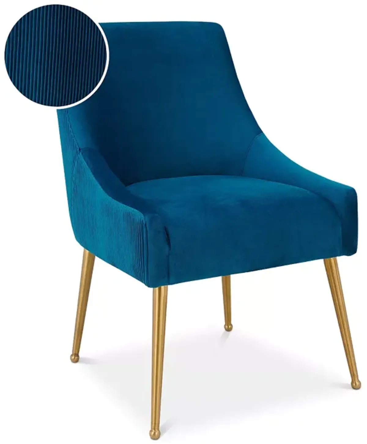 TOV Furniture Beatrix Pleated Velvet Side Chair