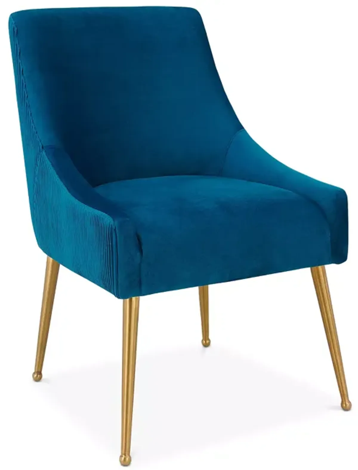 TOV Furniture Beatrix Pleated Velvet Side Chair