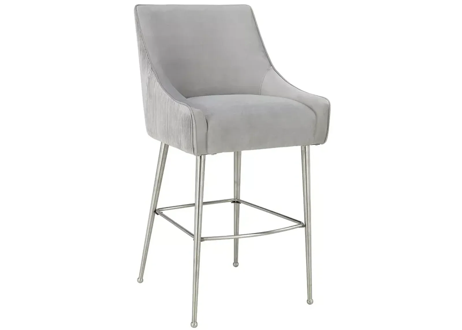 TOV Furniture Beatrix Pleated Velvet Counter Stool