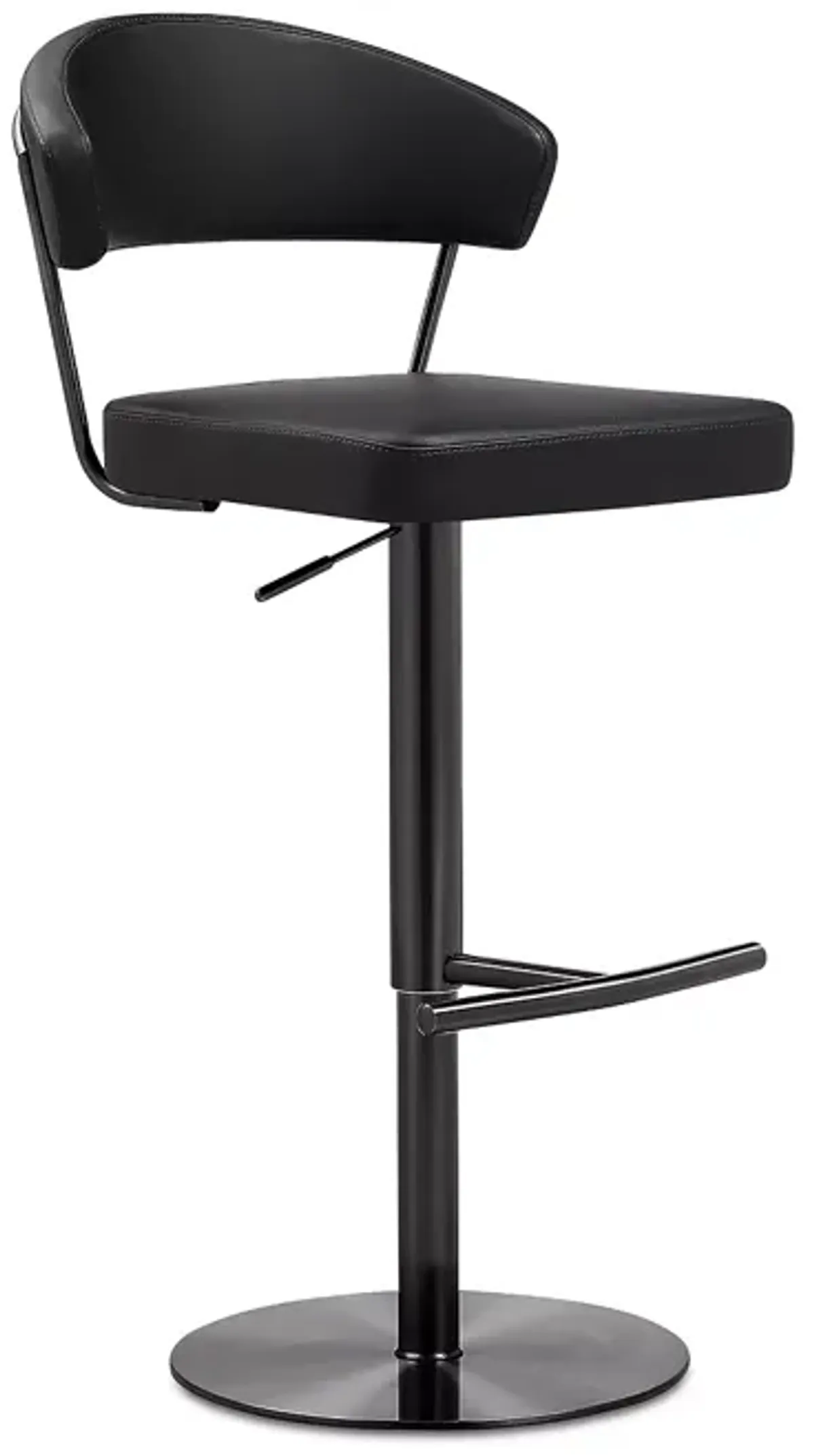 TOV Furniture Cosmo Black on Black Steel Barstool