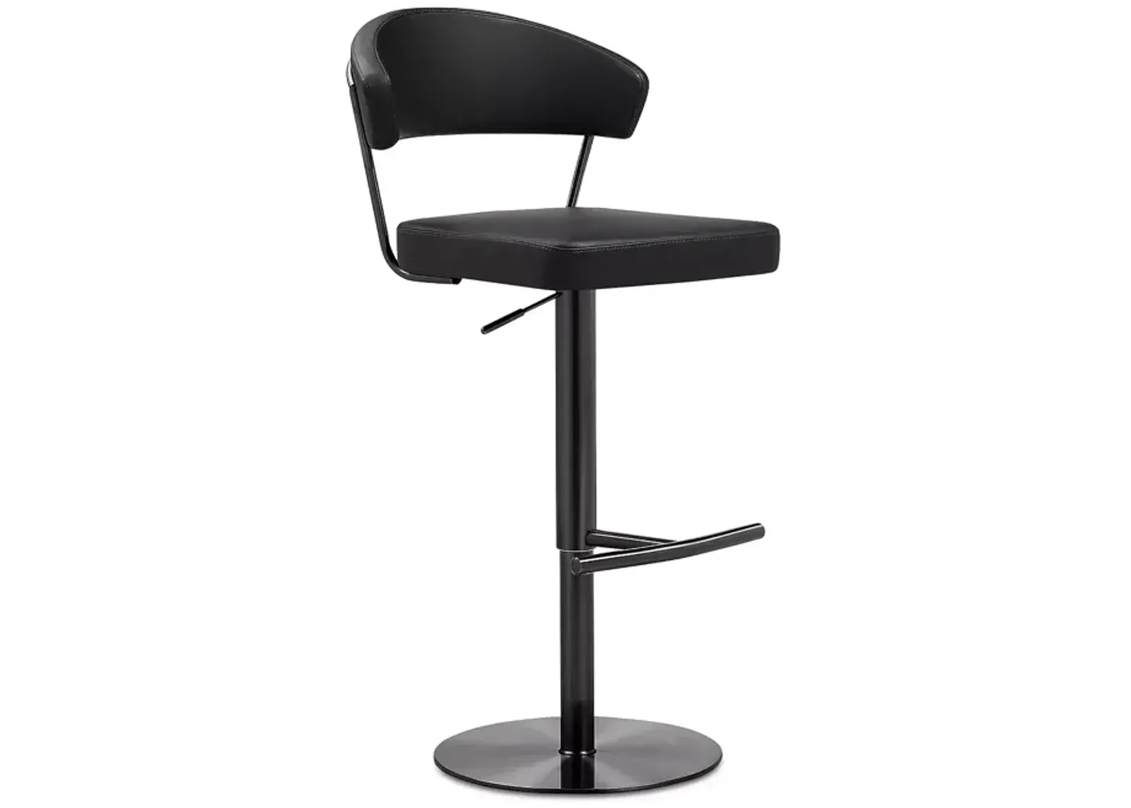 TOV Furniture Cosmo Black on Black Steel Barstool