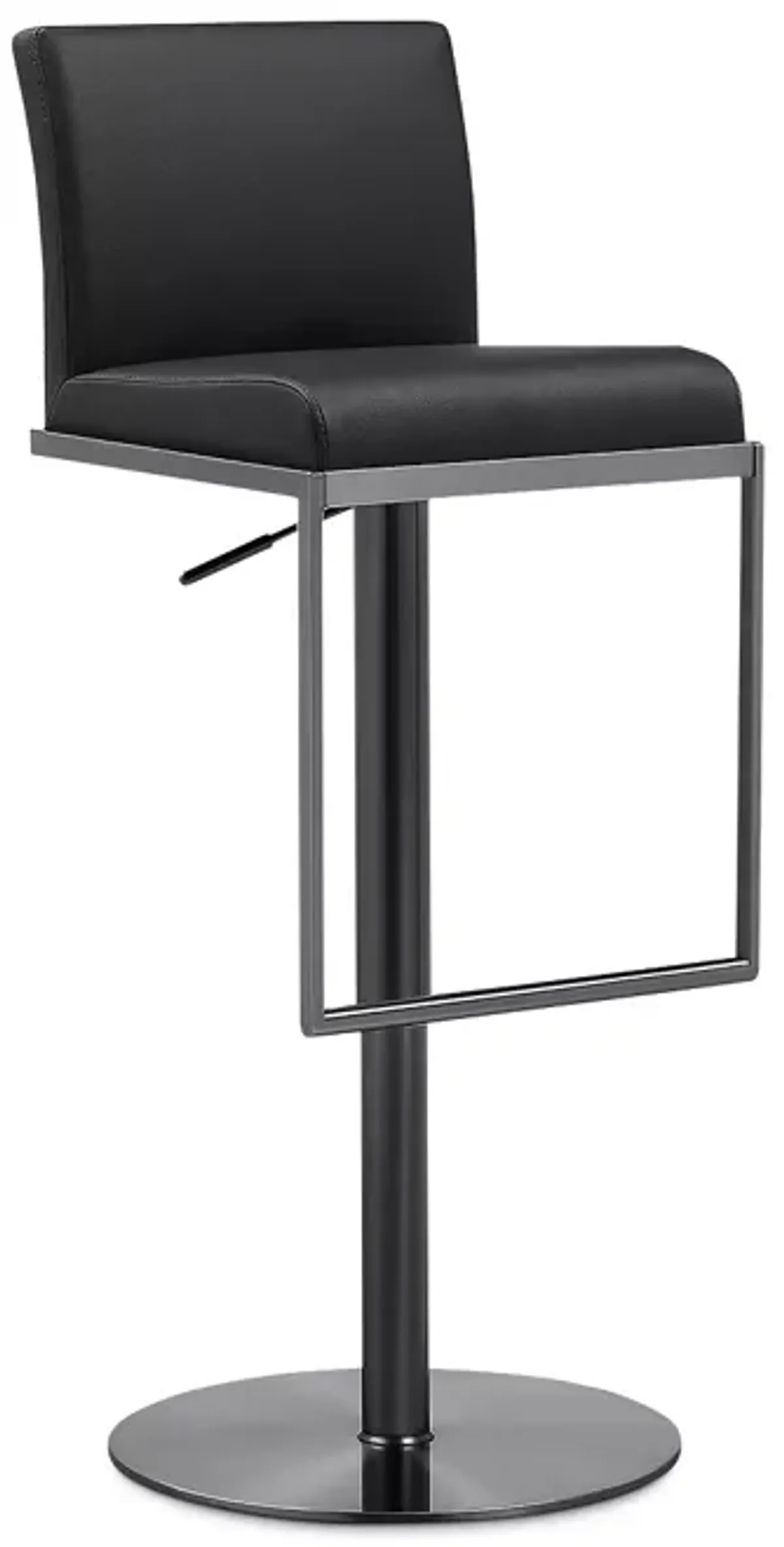 TOV Furniture Amalfi Black on Black Steel Barstool