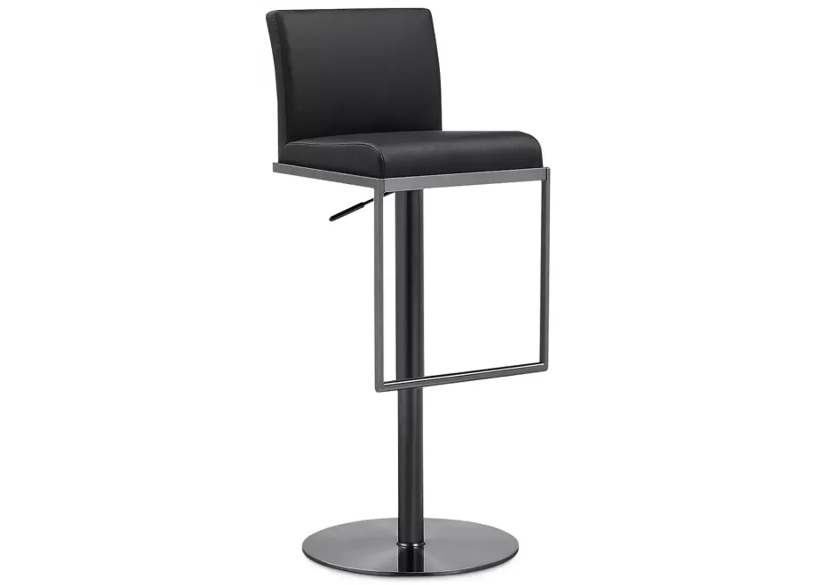 TOV Furniture Amalfi Black on Black Steel Barstool