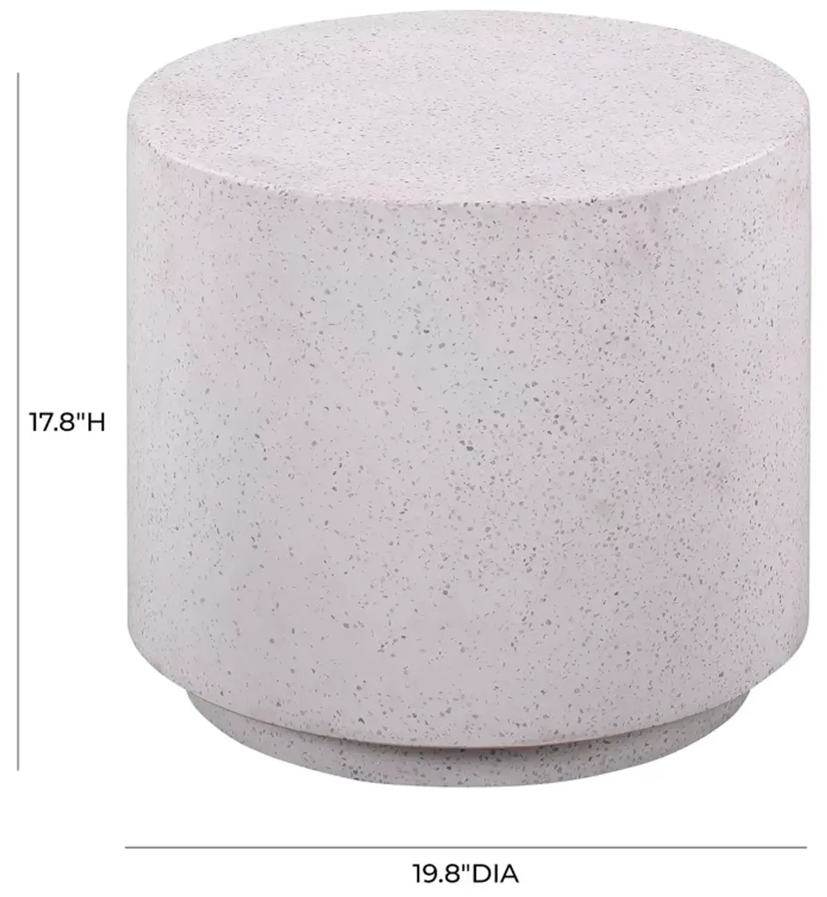 TOV Furniture Terrazzo Light Speckled Side Table