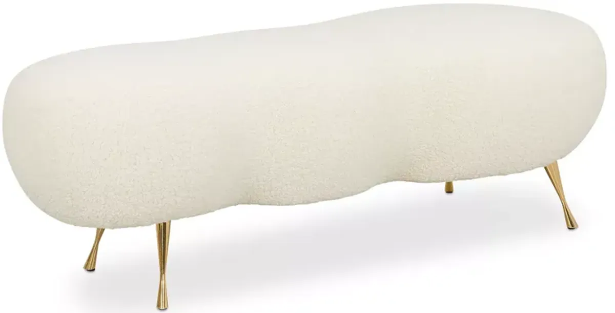 TOV Furniture Welsh Faux Shearling Bench