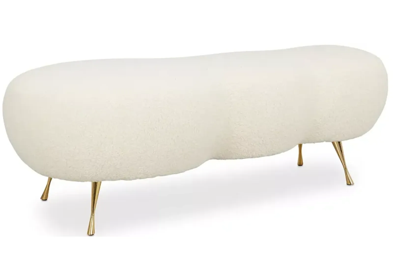 TOV Furniture Welsh Faux Shearling Bench