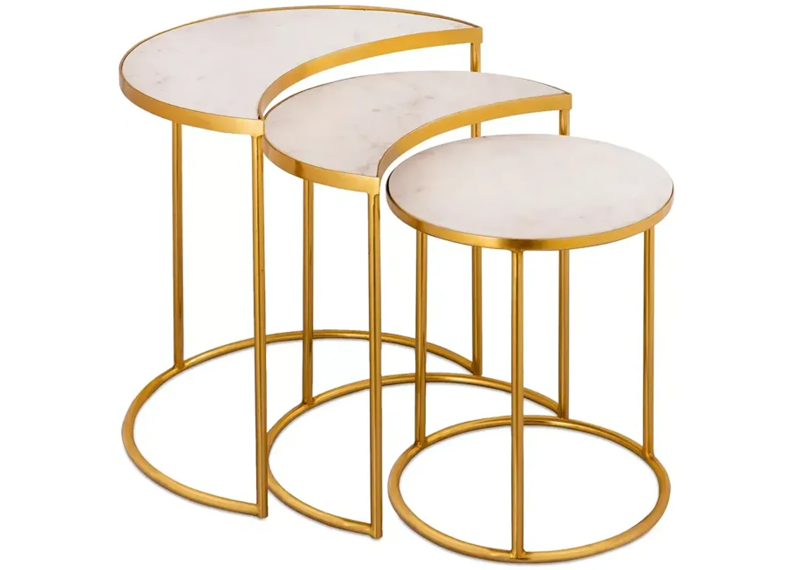 TOV Furniture Crescent Nesting Table, Set of 3