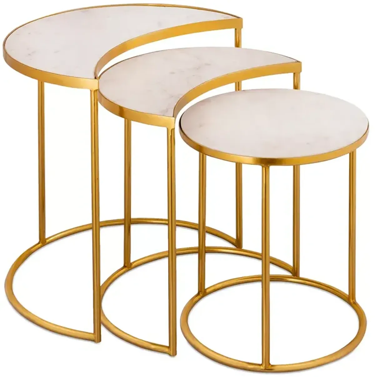 TOV Furniture Crescent Nesting Table, Set of 3