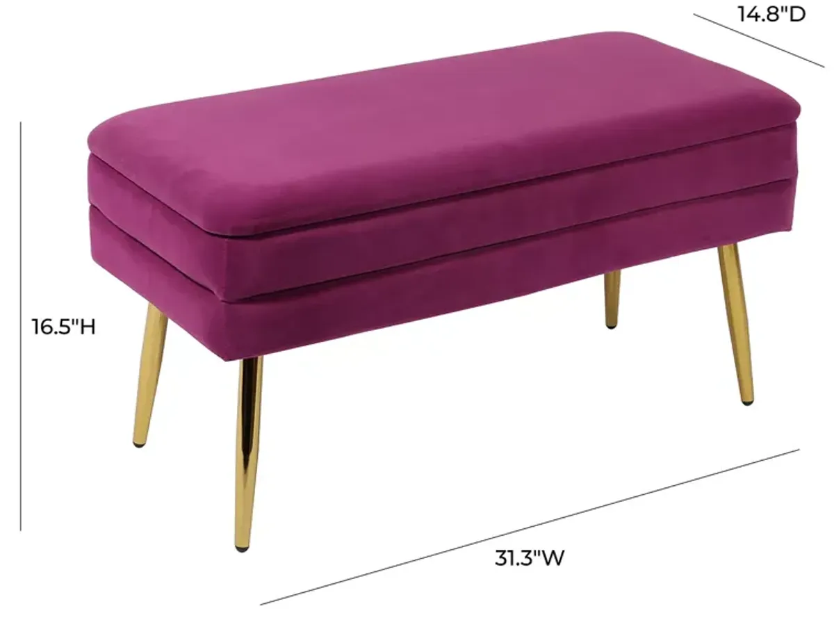 TOV Furniture Ziva Velvet Storage Bench