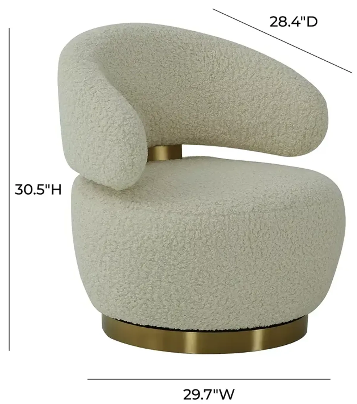 TOV Furniture Austin Faux Shearling Chair