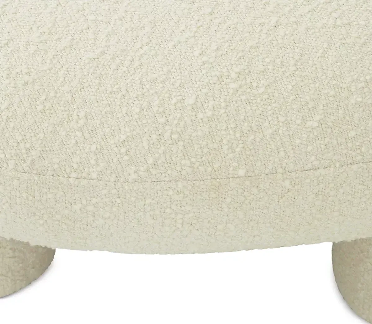 TOV Furniture Discus BouclÃ© Ottoman