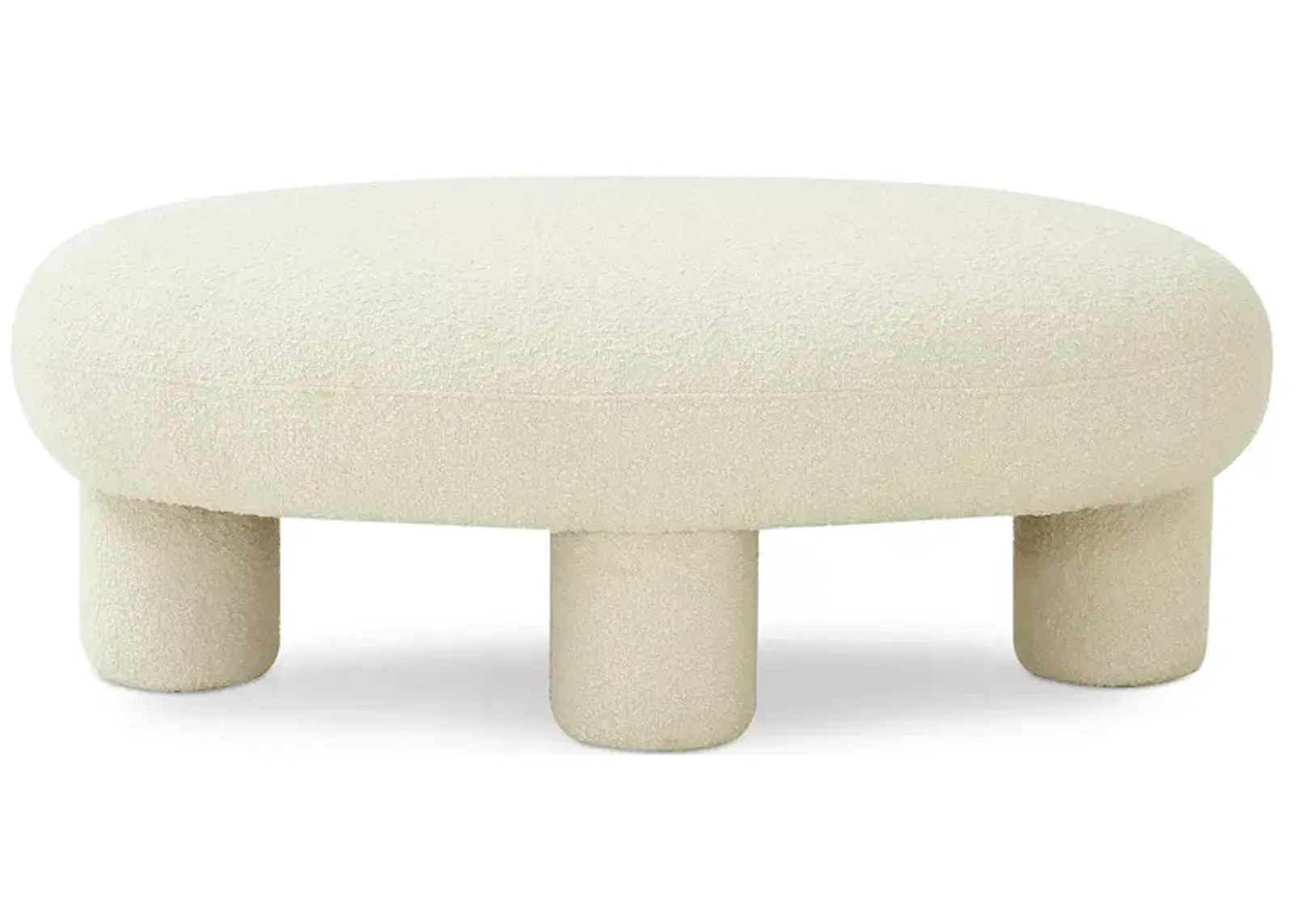 TOV Furniture Discus BouclÃ© Ottoman