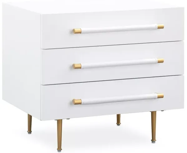 TOV Furniture Trident White Nightstand