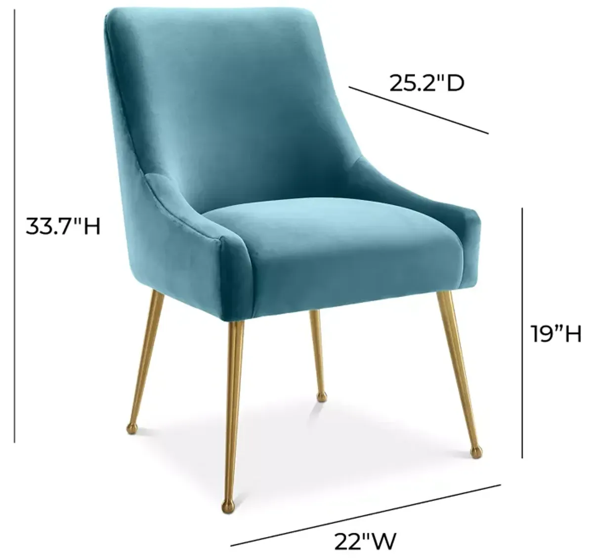 TOV Furniture Beatrix Velvet Side Chair